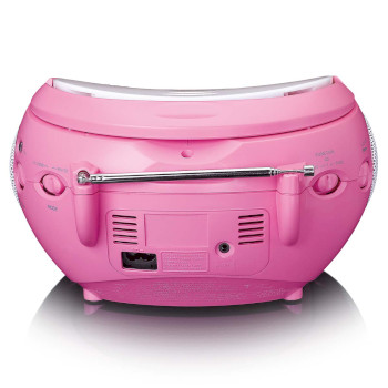 SCD-24PK KIDS Boombox met cd-speler fm-radio en stickers roze Product foto